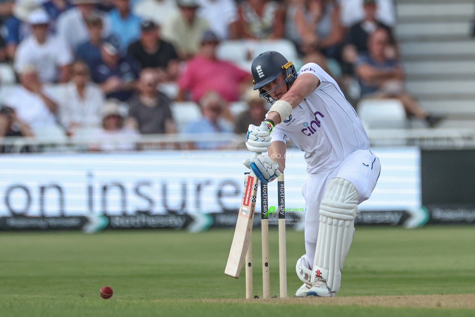 Jamie Smith of England hits the ball for two runs during the 2nd Rothesay Test Match match England vs West Indies at Trent Bridge, Nottingham, United Kingdom, 18th July 2024

(Photo by Mark Cosgrove/News Images)