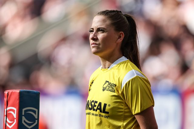 RFL Touch Judge Tara Jones during the Betfred Magic Weekend 2025 match Hull KR vs Salford Red Devils at St. James's Park, Newcastle, United Kingdom, 3rd May 2025

(Photo by Mark Cosgrove/News Images)