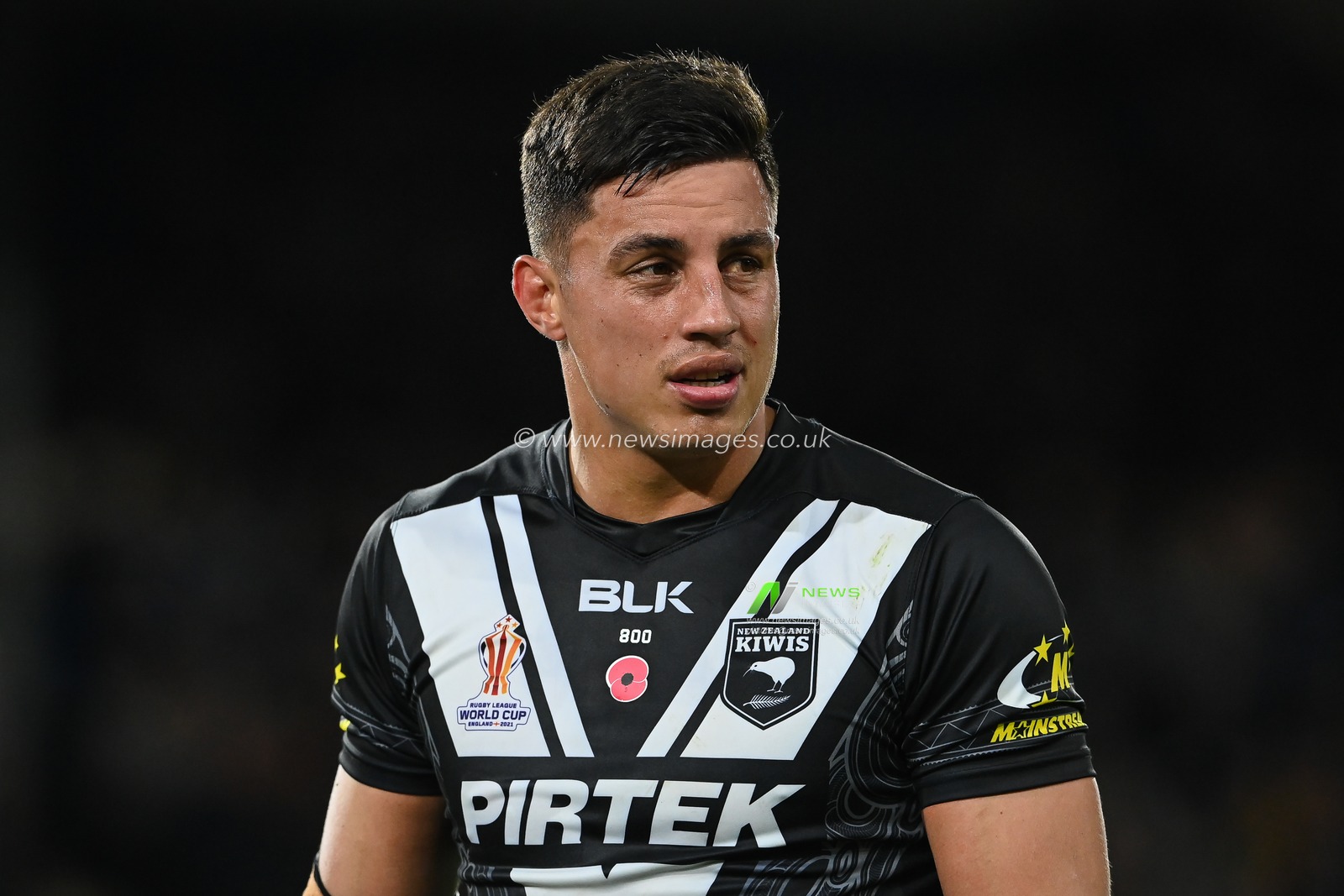 Joseph Tapine of New Zealand during the Rugby League World Cup 2021 Semi Final match Australia vs New Zealand at Elland Road, Leeds, United Kingdom, 11th November 2022

(Photo by Craig Thomas/News Images)