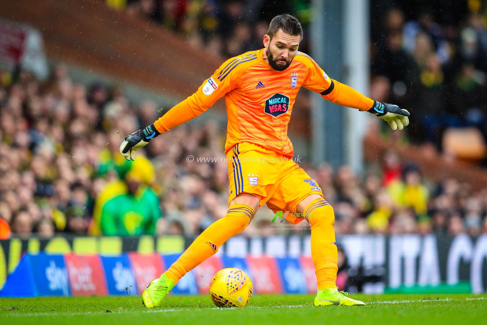 10th February 2019, Carrow Road, Norfolk, England; Sky Bet Championship, Norwich City vs Ipswich Town ;  Bartosz Bialkowski (33) of Ipswich

Credit: Georgie Kerr/News Images

English Football League images are subject to DataCo Licence