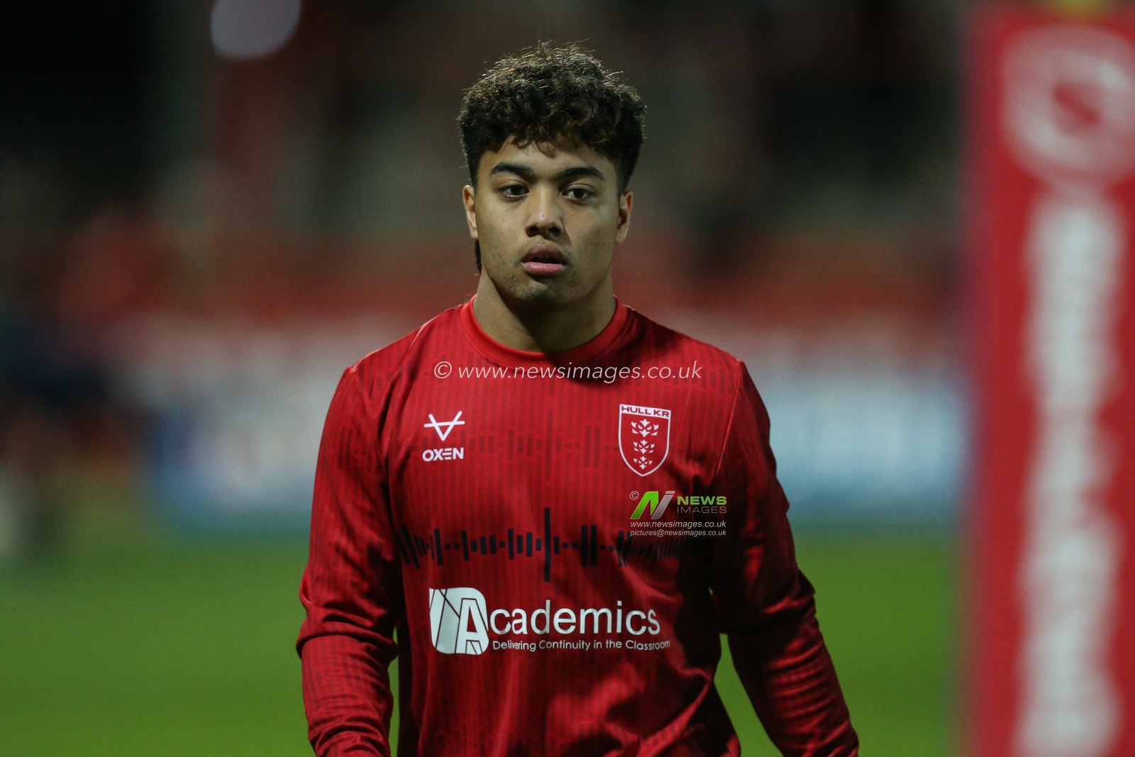 Phoenix Laulu-Togaga'e  #29 of Hull KR during pre-game warm up