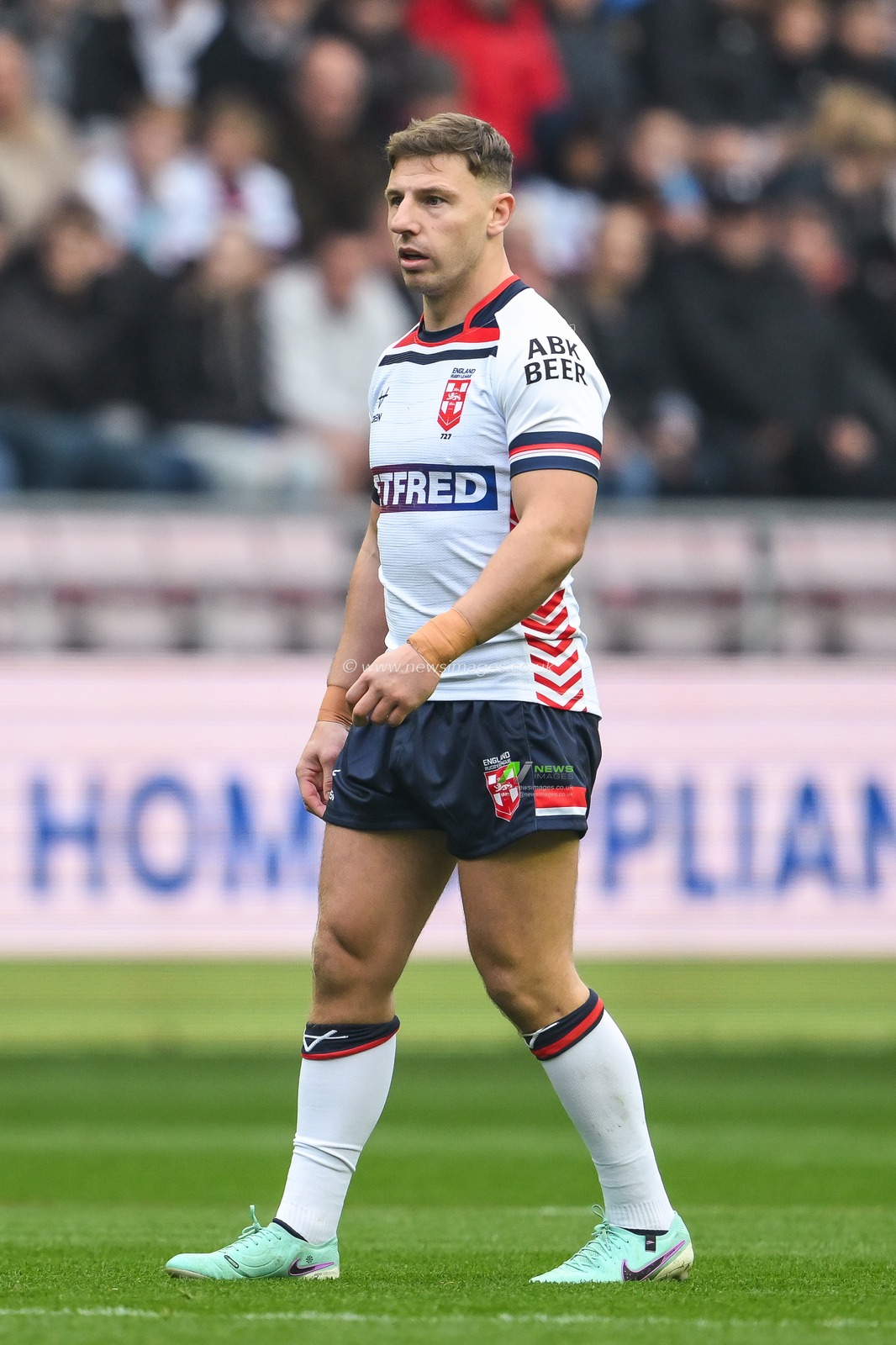 George Williams of England during the ABK Beer Internationals Series match England vs Samoa at The Brick Community Stadium, Wigan, United Kingdom, 27th October 2024

(Photo by Craig Thomas/News Images)