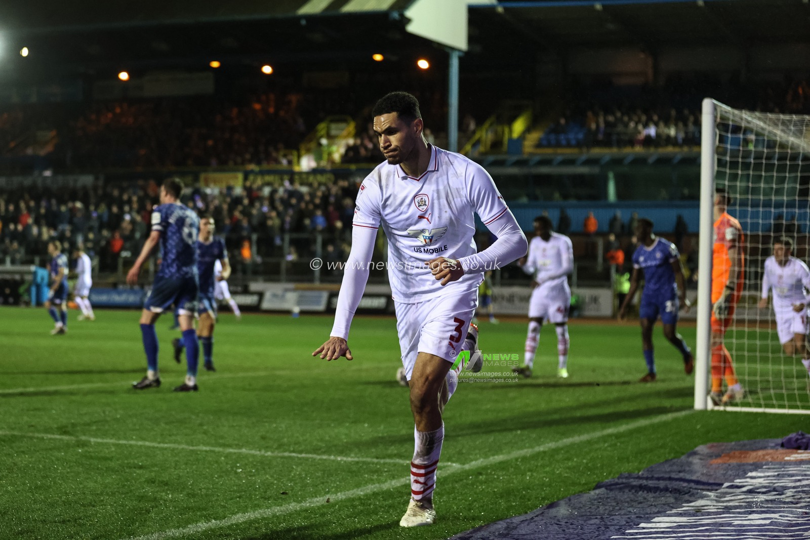 Jon Russell of Barnsley celebrates his goal to make it 1-3 during the Sky Bet League 1 match Carlisle United vs Barnsley at Brunton Park, Carlisle, United Kingdom, 12th March 2024

(Photo by Mark Cosgrove/News Images)