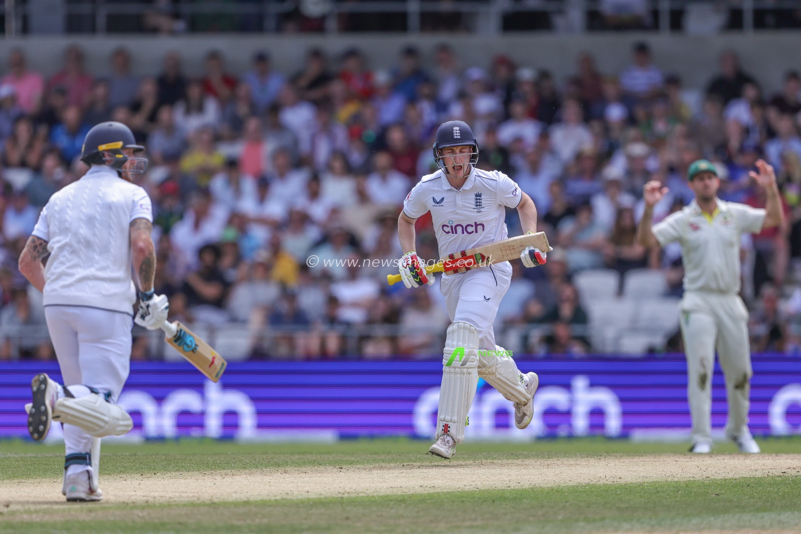 Harry Brook of England makes one run during the LV= Insurance Ashes Third Test Series Day 4 England vs Australia at Headingley Stadium, Leeds, United Kingdom, 9th July 2023

(Photo by Mark Cosgrove/News Images)