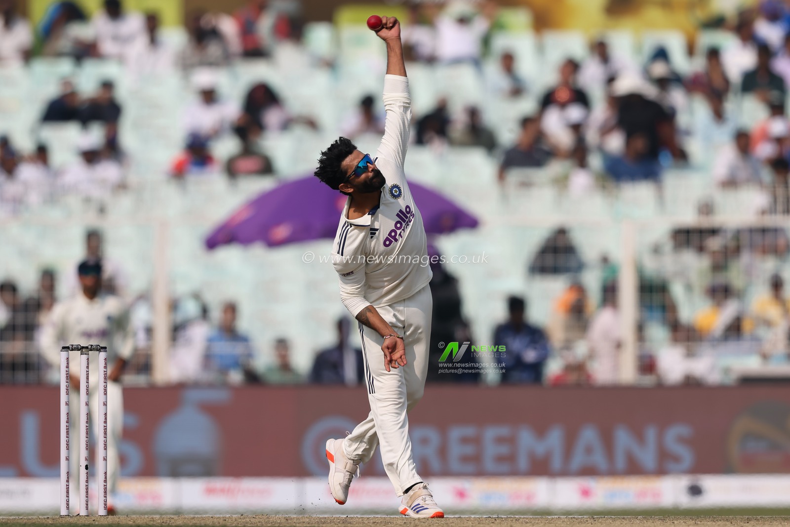 Ravindra Jadeja of India during the IDFC First Bank Test match day 1 India vs South Africa at Eden Gardens, Kolkata, India, 14th November 2025

(Photo by Shubhajit Roy Karmakar/News Images)