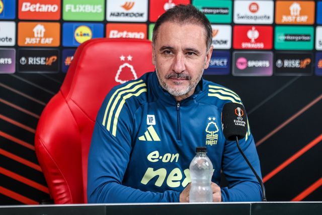 Vitor Pereira manager of Nottingham Forest speaks to the press during the Nottingham Forest pre-match press conference ahead of their UEFA Europa League last 16 match against FC Midtjylland at The Nigel Doughty Academy, Nottingham, United Kingdom on 11 March 2026

(Photo by Alfie Cosgrove/News Images)
