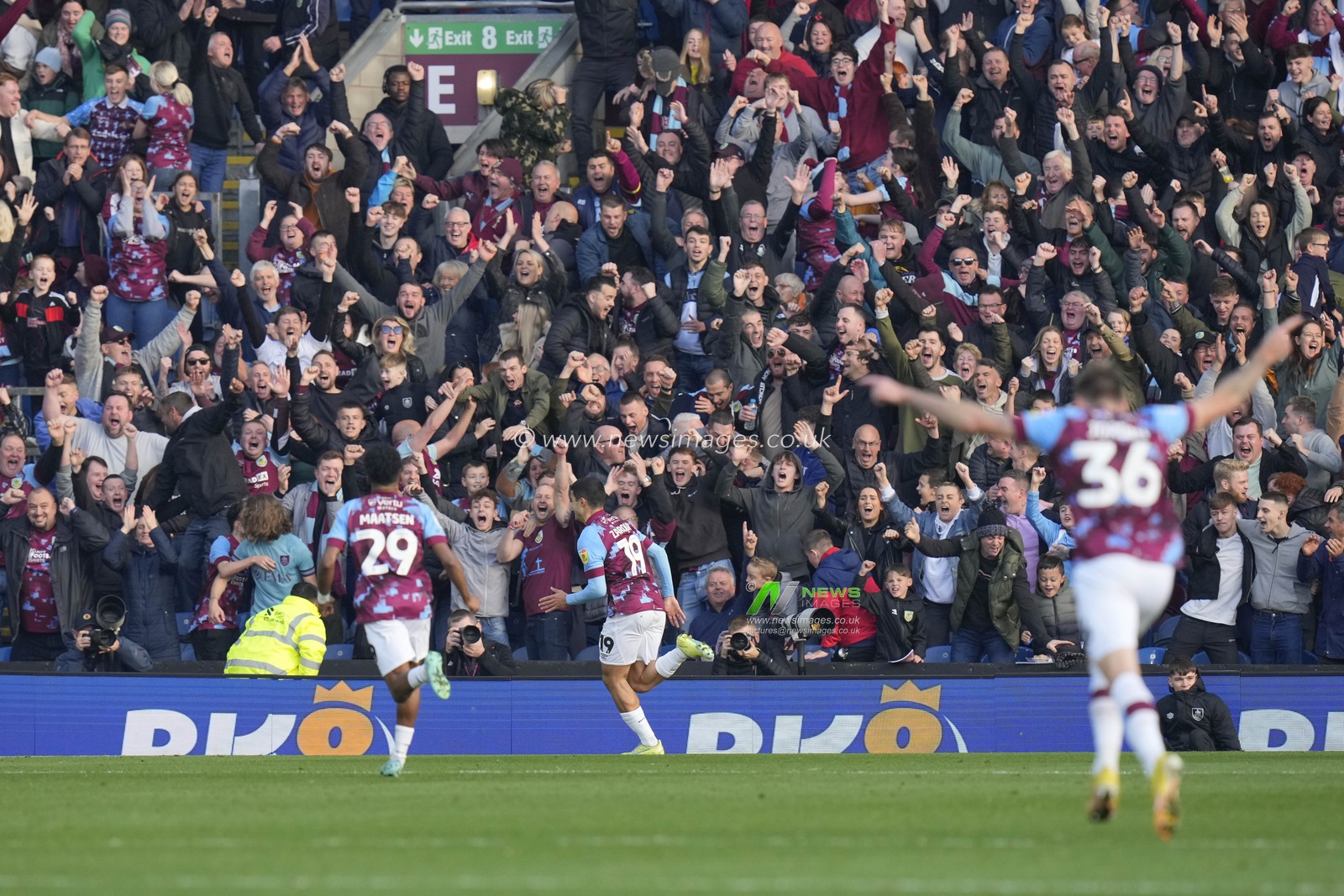 Anass Zaroury #19 of Burnley celebrates after he scores a goal to make it 2-0 during the Sky Bet Championship match Burnley vs Blackburn Rovers at Turf Moor, Burnley, United Kingdom, 13th November 2022

(Photo by Steve Flynn/News Images)