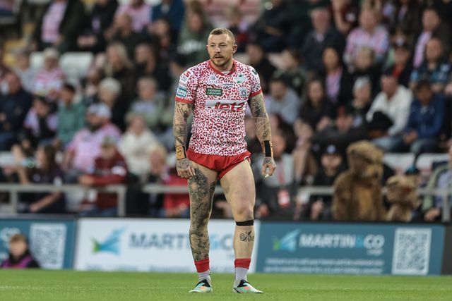 Josh Charley of Leigh Leopards during the Betfred Super League Round 23 match Leigh Leopards vs Salford Red Devils at Leigh Sports Village, Leigh, United Kingdom, 22nd August 2025

(Photo by Mark Cosgrove/News Images)