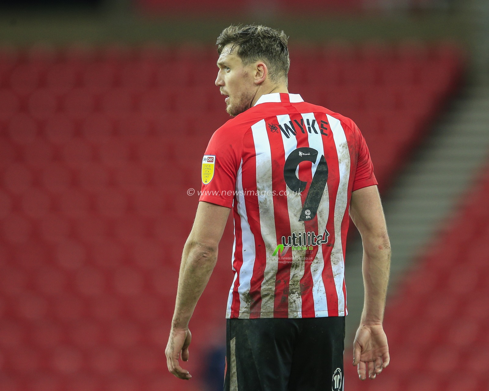 Charlie Wyke #9 of Sunderland during the game