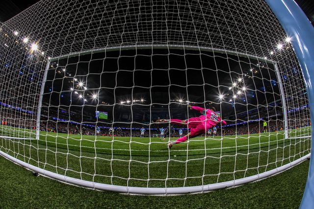 Vinicius Junior of Real Madrid scores to make it 0-1 during the UEFA Champions League last 16 second leg match Manchester City vs Real Madrid at The City of Manchester Stadium, Manchester, United Kingdom on 17 March 2026

(Photo by Mark Cosgrove/News Images)