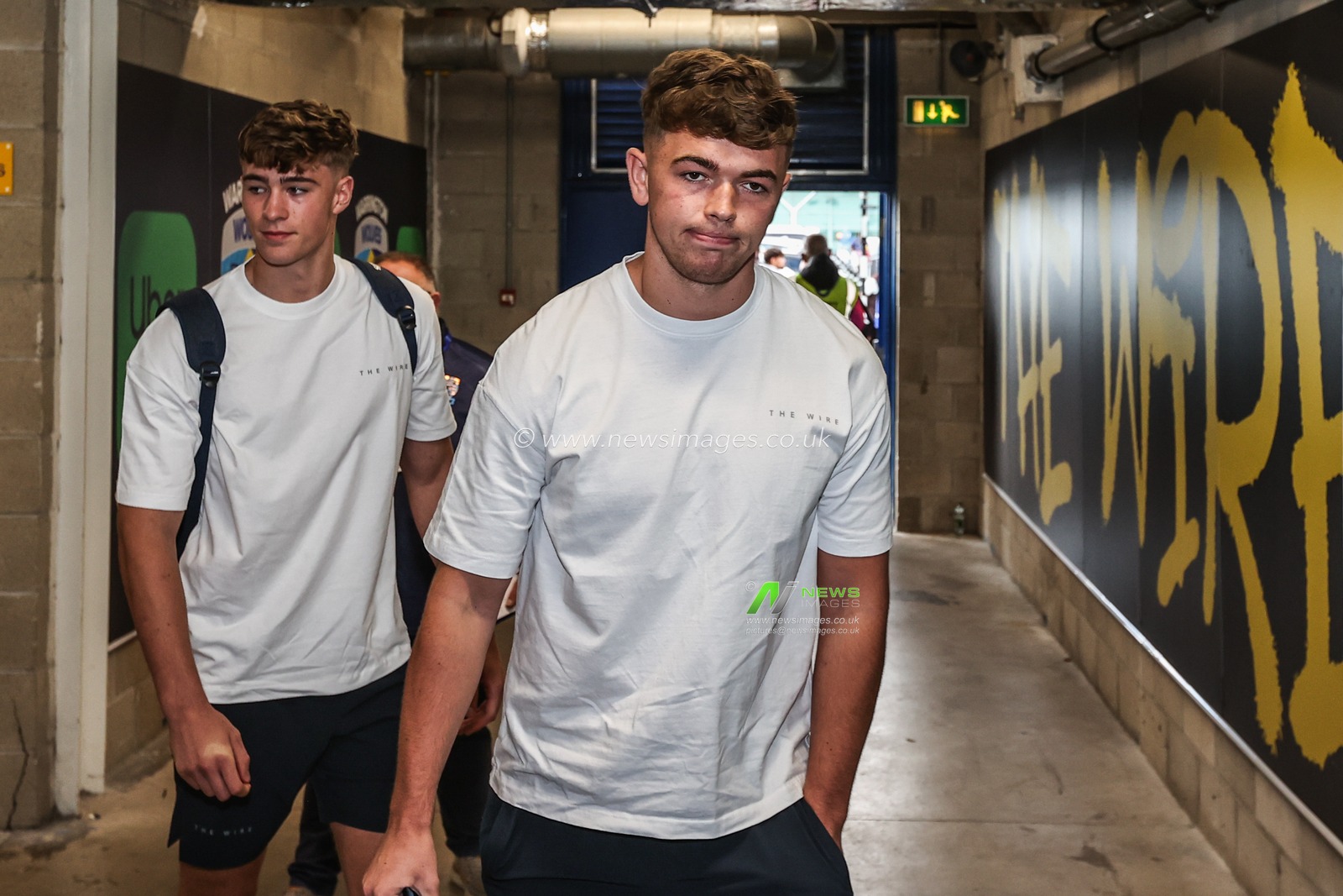 Tom McKinney of Warrington Wolves arrives during the Betfred Super League Round 24 match Warrington Wolves vs Salford Red Devils at Halliwell Jones Stadium, Warrington, United Kingdom, 29th August 2025

(Photo by Alfie Cosgrove/News Images)