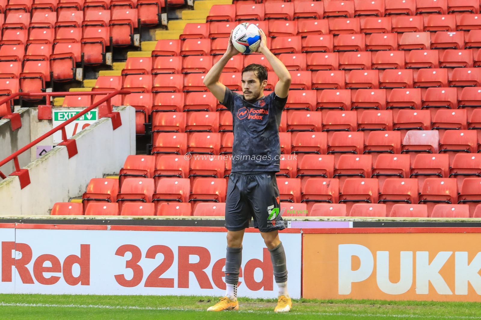 Yuri Ribeiro #5 of Nottingham Forest takes a throw-in