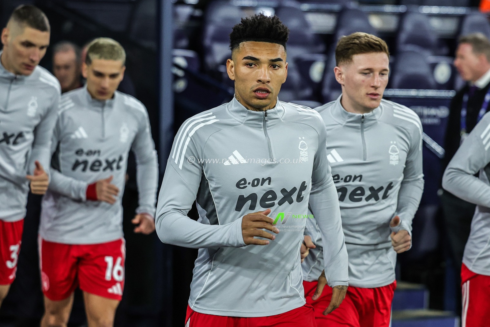 Igor Jesus of Nottingham Forest in the pregame warmup session during the Premier League match Manchester City vs Nottingham Forest at Etihad Stadium, Manchester, United Kingdom on 04 March 2026

(Photo by Mark Cosgrove/News Images)