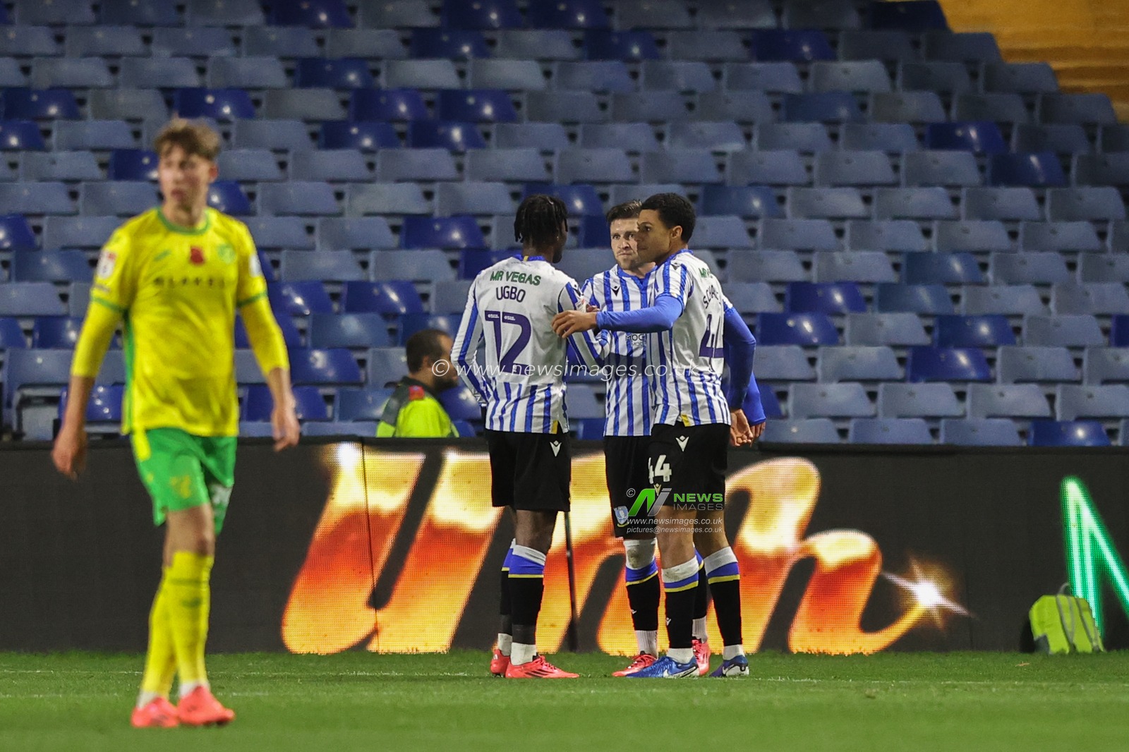 Josh Windass of Sheffield Wednesday celebrates his goal to make it 1-0 during the Sky Bet Championship match Sheffield Wednesday vs Norwich City at Hillsborough, Sheffield, United Kingdom, 5th November 2024

(Photo by Alfie Cosgrove/News Images)
