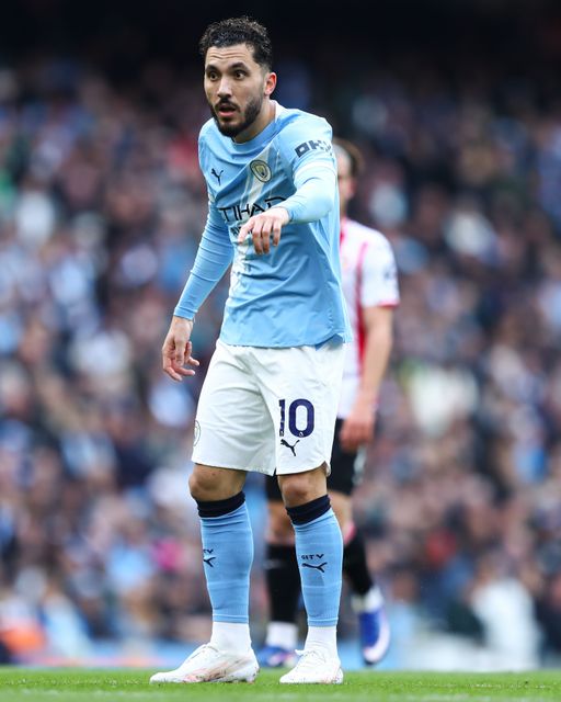 Rayan Cherki of Manchester City gives instruction to teammates during the Premier League match Manchester City vs Brentford at The City in the Community Etihad Stadium, Manchester, United Kingdom on 09 May 2026

(Photo by Jorge Horsted/News Images)