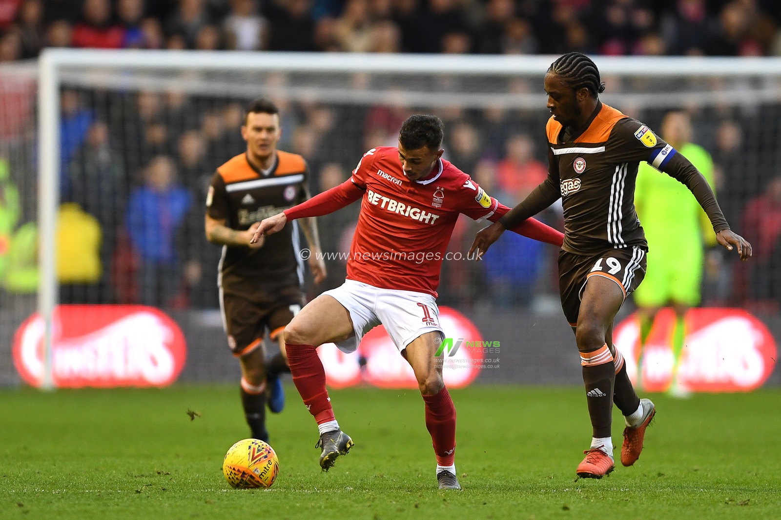 9th February 2019, City Ground, Nottingham, England ; Sky Bet Championship, Nottingham Forest v Brentford : Diogo Goncalves (19) of Nottingham Forest 

Credit: Jon Hobley/News Images

English Football League images are subject to DataCo Licence