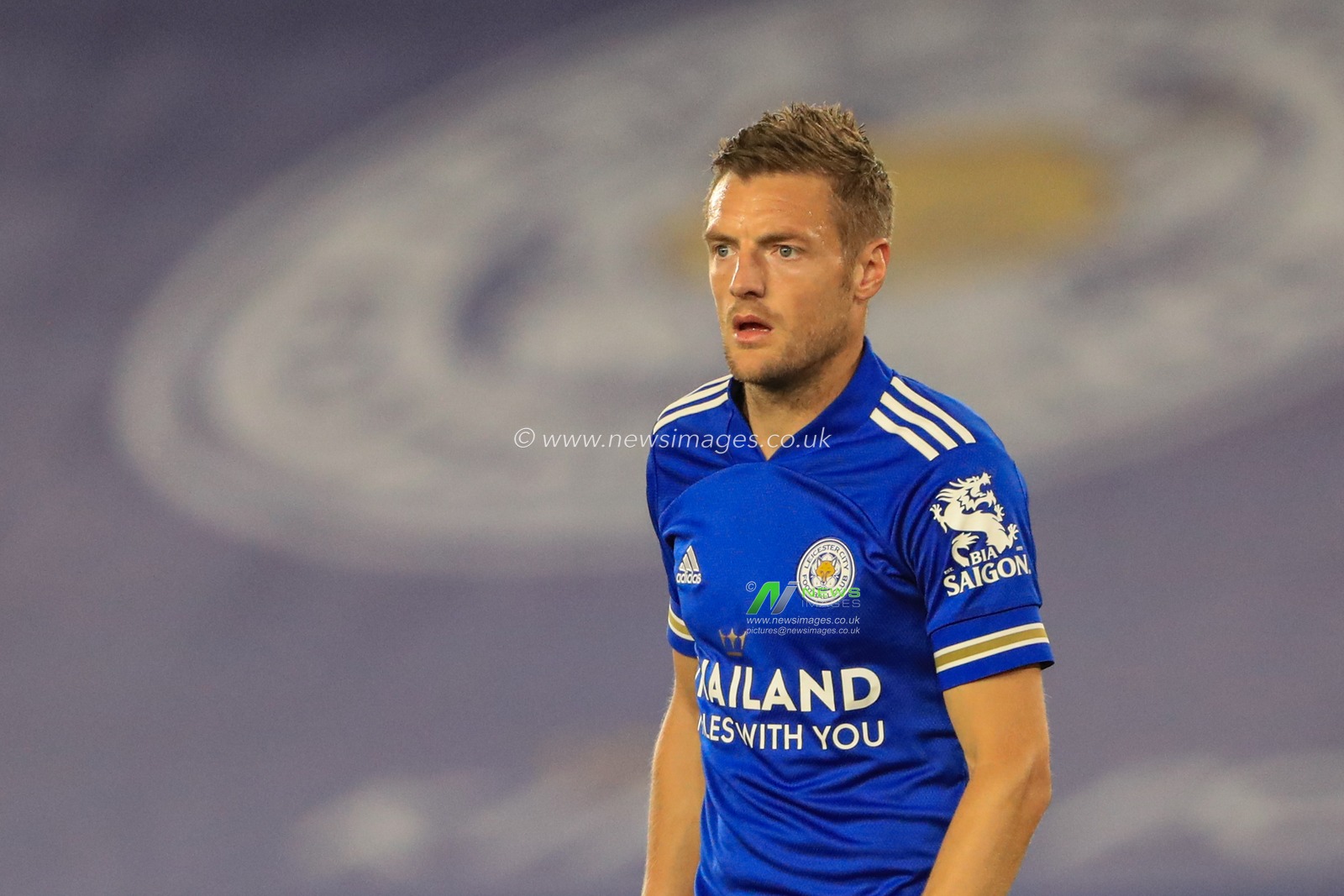 Jamie Vardy (9) of Leicester City during the game