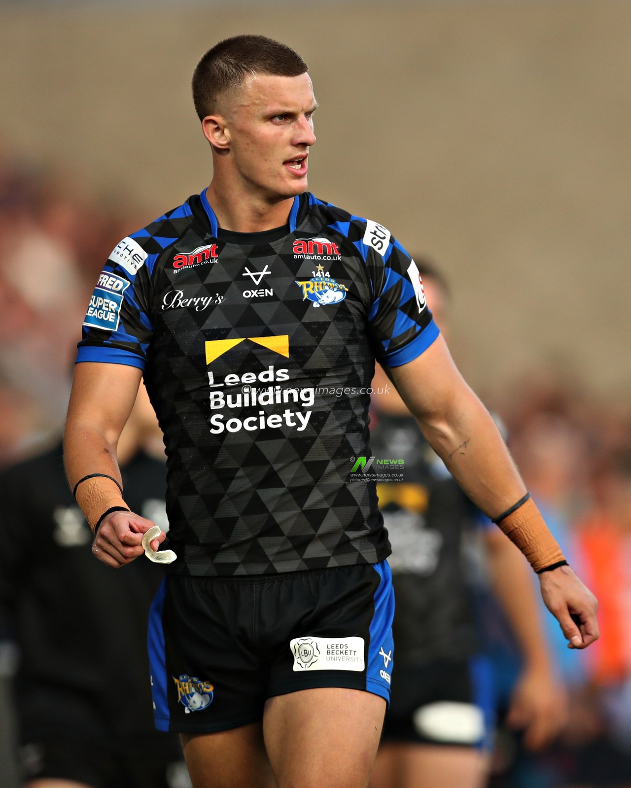 Ash Handley of Leeds Rhinos during the Betfred Super League round 20 match Wakefield Trinity vs Leeds Rhinos at DIY Kitchens Stadium, Wakefield, United Kingdom, 24th July 2025(Photo by Sam Eaden/News Images)