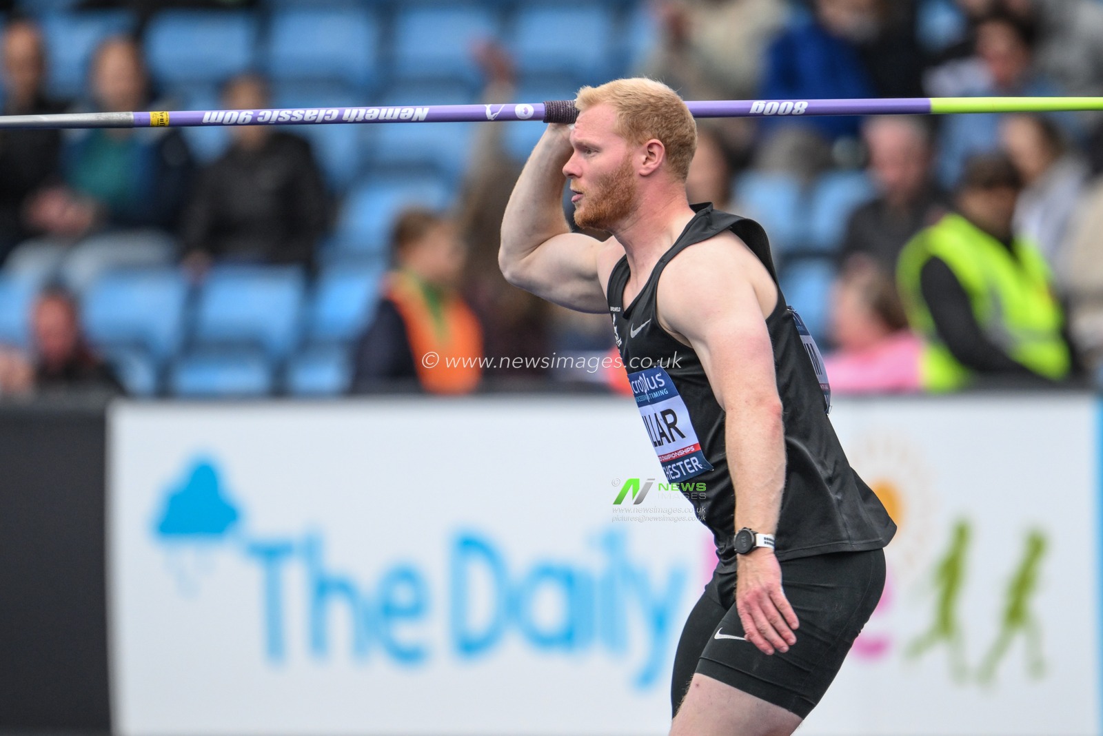 Greg Millar in the javelin during the Microplus UK Athletics Championships Day 2 at Manchester Regional Arena, Manchester, United Kingdom, 30th June 2024

(Photo by Craig Thomas/News Images)