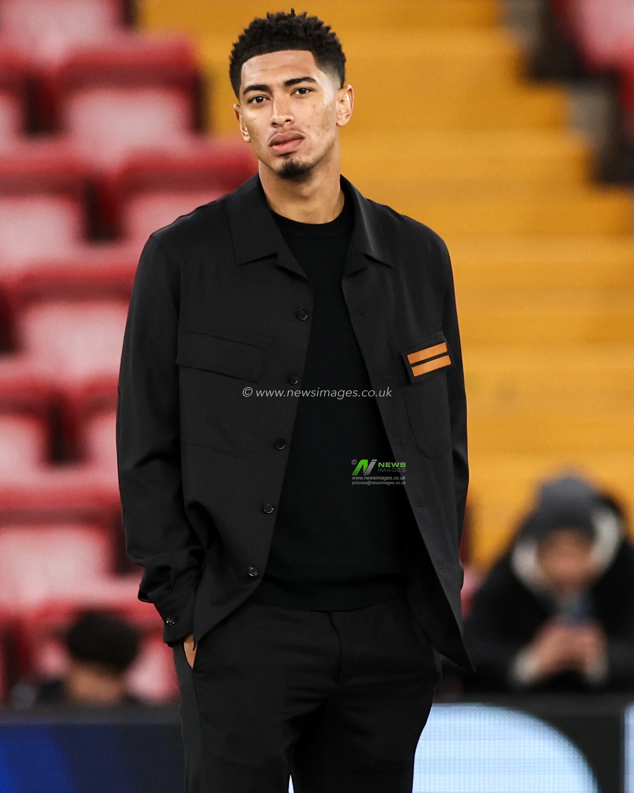 Jude Bellingham of Real Madrid arrives at Anfield prior to  the UEFA Champions League, League Phase MD5 Liverpool v Real Madrid at Anfield, Liverpool, United Kingdom, 27th November 2024

(Photo by Mark Cosgrove/News Images)