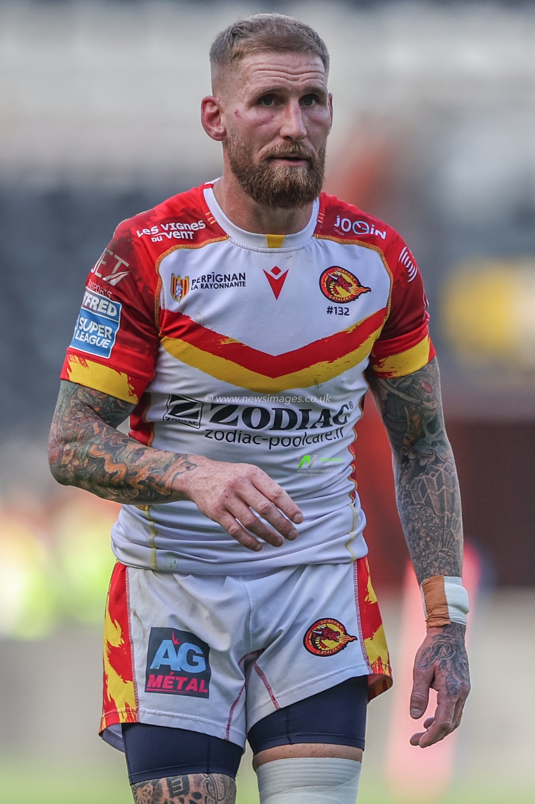 Sam Tomkins of Catalan Dragons during the Betfred Super League Round 27 match Hull FC vs Catalans Dragons at MKM Stadium, Hull, United Kingdom, 21st September 2024

(Photo by Alfie Cosgrove/News Images)