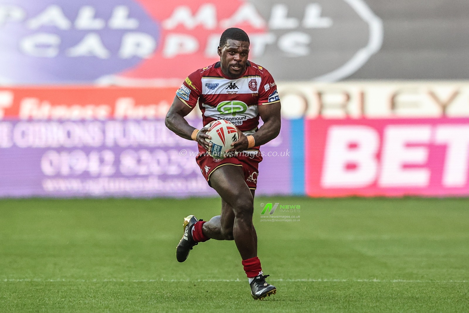 Christian Wade of Wigan Warriors during the Betfred Super League round 18 match Wigan Warriors vs Huddersfield Giants at The Brick Community Stadium, Wigan, United Kingdom, 11th July 2025

(Photo by Alfie Cosgrove/News Images)