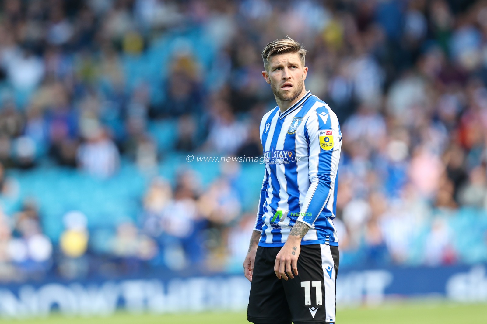 Josh Windass #11 of Sheffield Wednesday during the Sky Bet League 1 match Sheffield Wednesday vs Ipswich Town at Hillsborough, Sheffield, United Kingdom, 17th September 2022

(Photo by Simon Bissett/News Images)