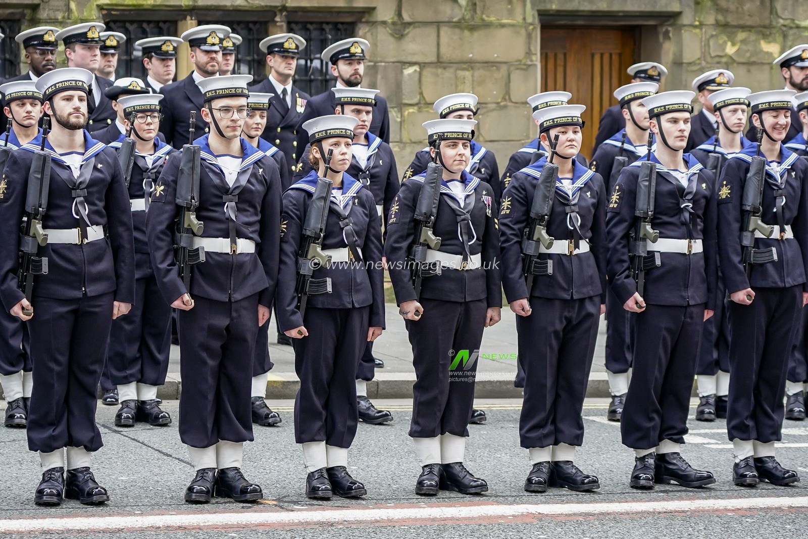 The parade as the HMS Prince of Wales Awarded Freedom Of The City of Liverpool at Liverpool city Centre, Liverpool, United Kingdom, 6th December 2024

(Photo by James Giblin/News Images)