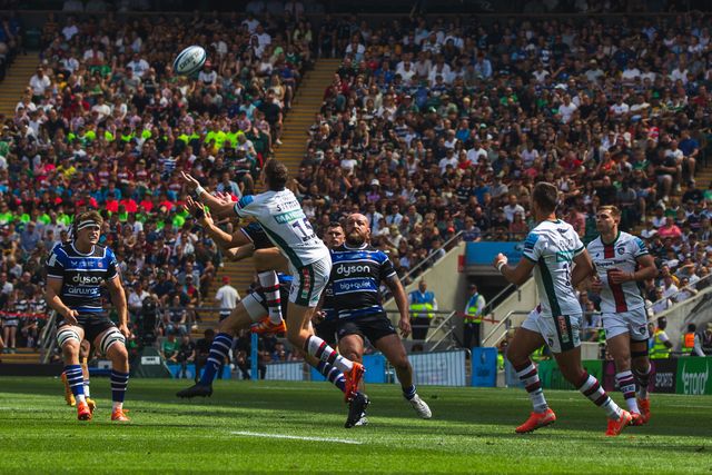 Freddie Steward of Leicester Tigers during the Gallagher Premiership Play-off Final 2025 Bath Rugby v Leicester Tigers at Allianz Stadium, Twickenham, United Kingdom, 14th June 2025

(Photo by Craig Evans/News Images)