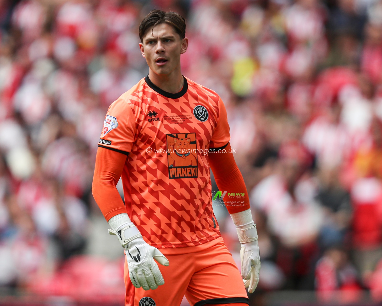 Michael Cooper of Sheffield United during the Sky Bet Championship Playoff Final match Sheffield United vs Sunderland at Wembley Stadium, London, United Kingdom, 24th May 2025

(Photo by Izzy Poles/News Images)