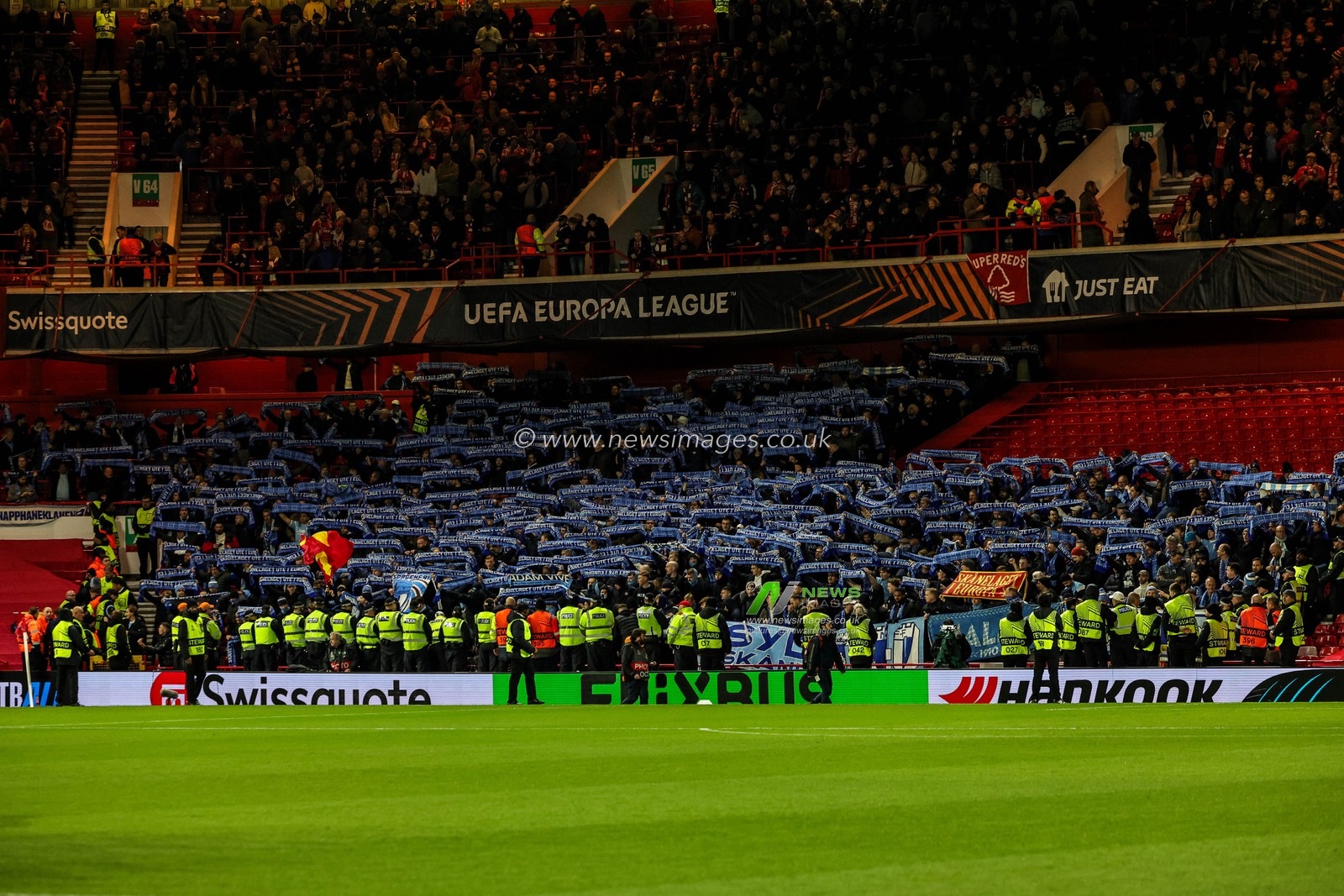 Malmo FF fans during the UEFA Europa League Matchday 5 of 8 Nottingham Forest vs Malmo FF at City Ground, Nottingham, United Kingdom, 27th November 2025

(Photo by Mark Cosgrove/News Images)

*** GER AUT SUI OUT ***