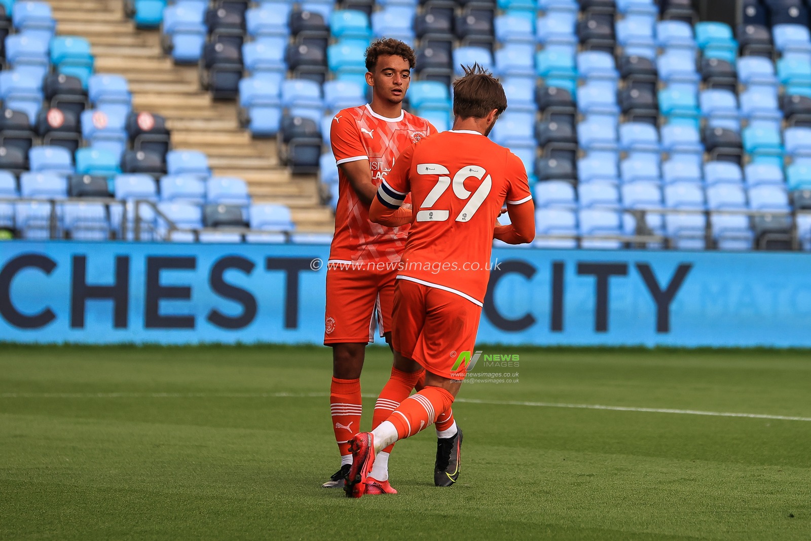 Luke Garbutt of Blackpool celebrates is goal to make it 1-1
