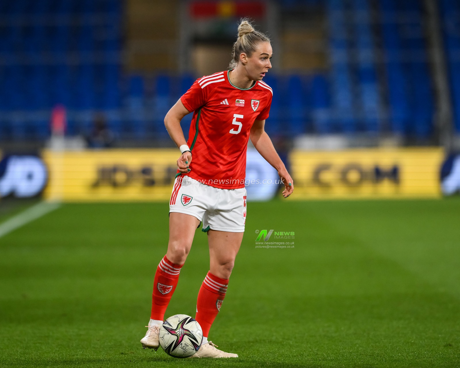 Rhiannon Roberts of Wales during the Women's International Friendly match Wales Women vs Northern Ireland women at Cardiff City Stadium, Cardiff, United Kingdom, 6th April 2023

(Photo by Craig Thomas/News Images)
