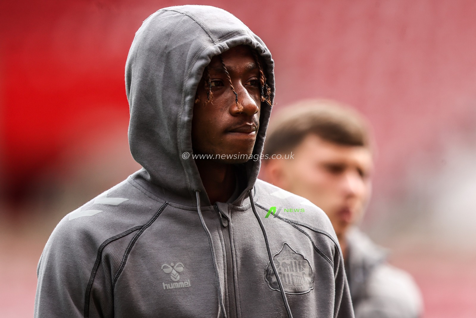 Romaine Mundle of Sunderland arrives during the Premier League match Sunderland vs Fulham at Stadium Of Light, Sunderland, United Kingdom on 30 August 2026

(Photo by Alfie Cosgrove/News Images)