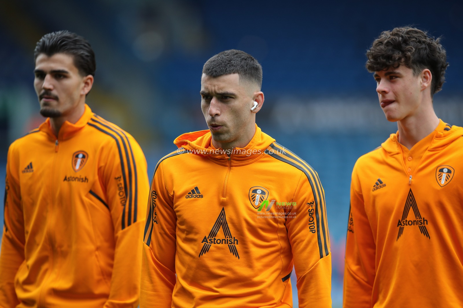 Marc Roca #8 of Leeds United arrives at Elland Road Stadium with his team mates ahead of the Premier League match Leeds United vs Newcastle United at Elland Road, Leeds, United Kingdom, 13th May 2023

(Photo by James Heaton/News Images)