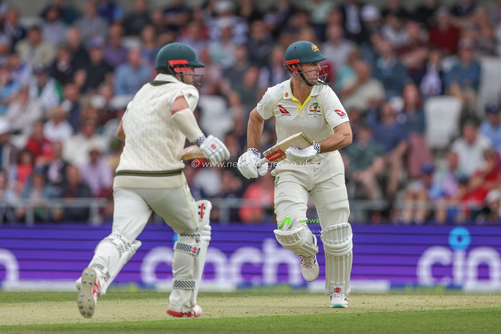 Mitchell Marsh of Australia makes two runs during the LV= Insurance Ashes Third Test Series Day 1 England v Australia at Headingley Stadium, Leeds, United Kingdom, 6th July 2023

(Photo by Mark Cosgrove/News Images)