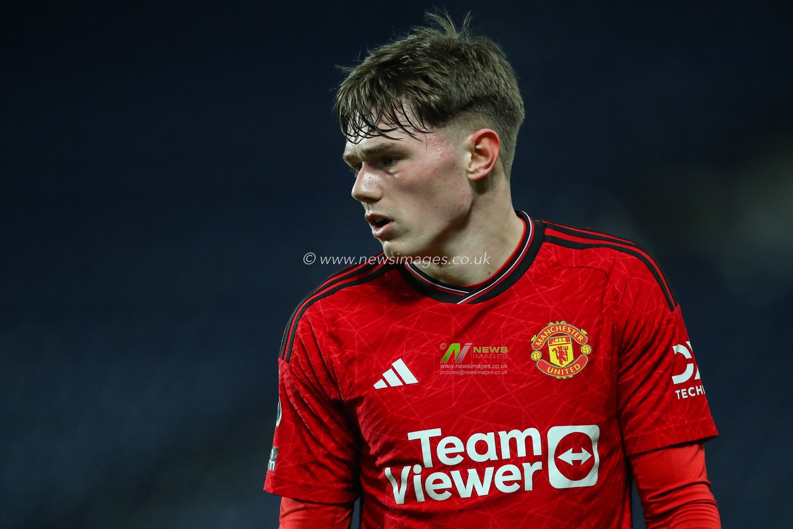 Ethan Ennis of Manchester United during the Premier League 2 U23 match West Bromwich Albion vs Manchester United at The Hawthorns, West Bromwich, United Kingdom, 18th March 2024

(Photo by Gareth Evans/News Images)