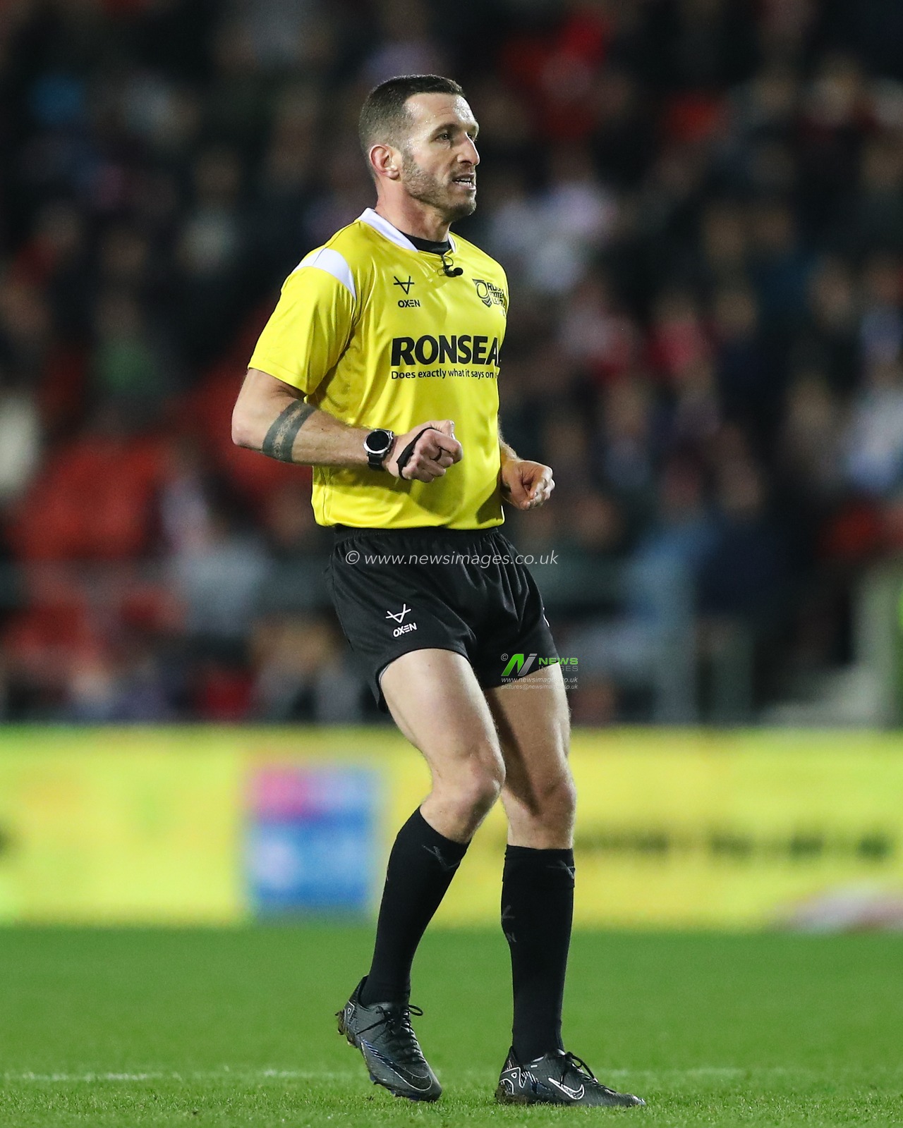 Referee Jack Smith during the Betfred Super League Round 4 match St Helens vs Hull KR at Totally Wicked Stadium, St Helens, United Kingdom, 7th March 2025

(Photo by Gareth Evans/News Images)