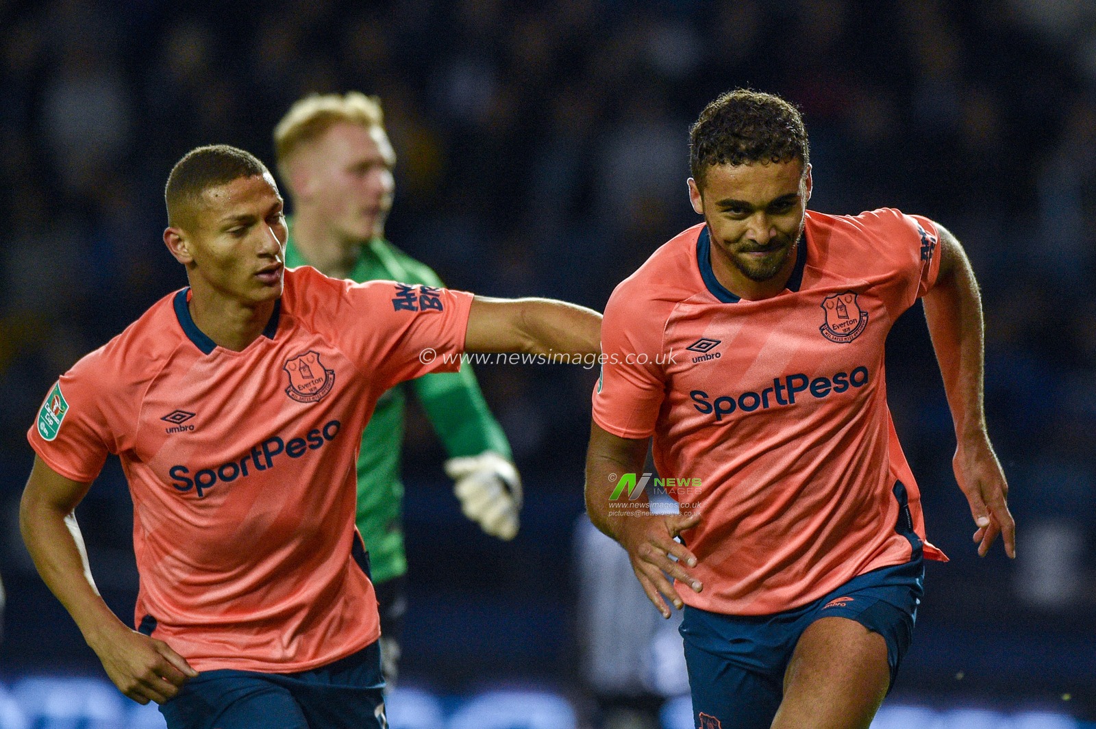 24th September 2019 , Hillsborough, Sheffield, England; EFL Carabao Cup Football, Third Round, Sheffield Wednesday vs Everton : Dominic Calvert-Lewin(9) of Everton celebrates scoring Evertonâ€™s second goal.
Credit: Dean Williams/News Images, 

English Football League images are subject to DataCo Licence