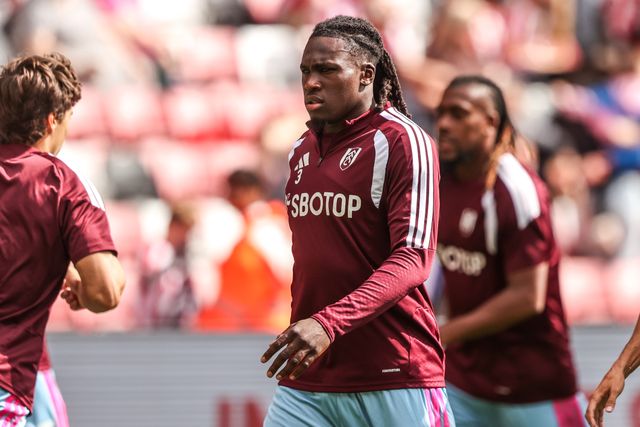 Calvin Bassey of Fulham in the pregame warmup session during the Premier League match Sunderland vs Fulham at Stadium Of Light, Sunderland, United Kingdom on 30 August 2026

(Photo by Alfie Cosgrove/News Images)