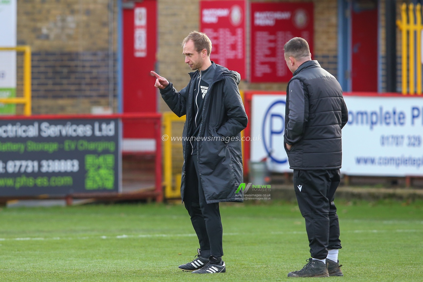 Referee Sam Purkiss inspects the pitch ahead of the Sky Bet League 1 match Stevenage vs Barnsley at Lamex Stadium, Stevenage, United Kingdom, 20th January 2024

(Photo by Gareth Evans/News Images)
