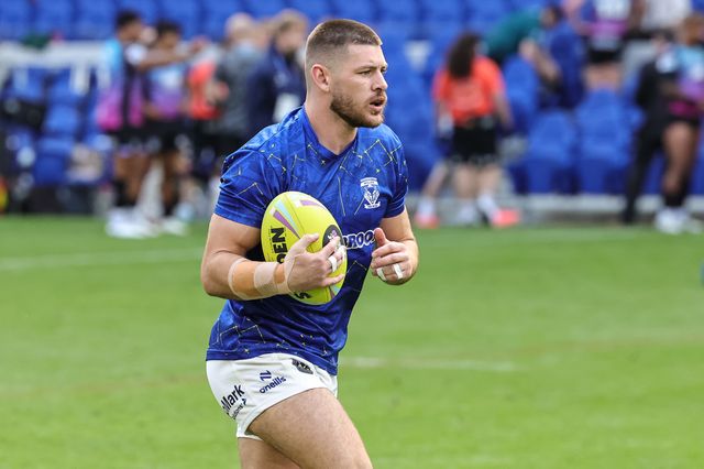 Danny Walker of Warrington Wolves in the pre-game warm up during the Betfred Super League Magic Weekend match Leigh Leopards vs Warrington Wolves at Hill Dickinson Stadium, Liverpool, United Kingdom on 04 July 2026

(Photo by Mark Cosgrove/News Images)