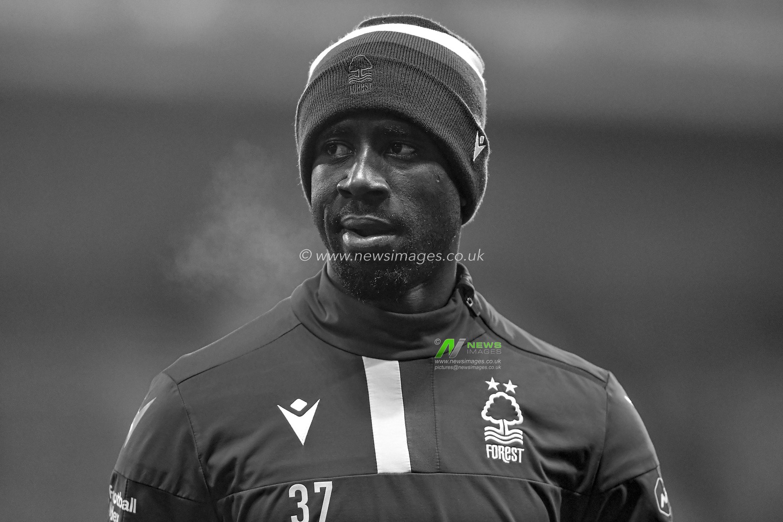 22nd January 2020, City Ground, Nottingham, England; Sky Bet Championship, Nottingham Forest v Reading : Albert Adomah (37) of Nottingham Forest warms up