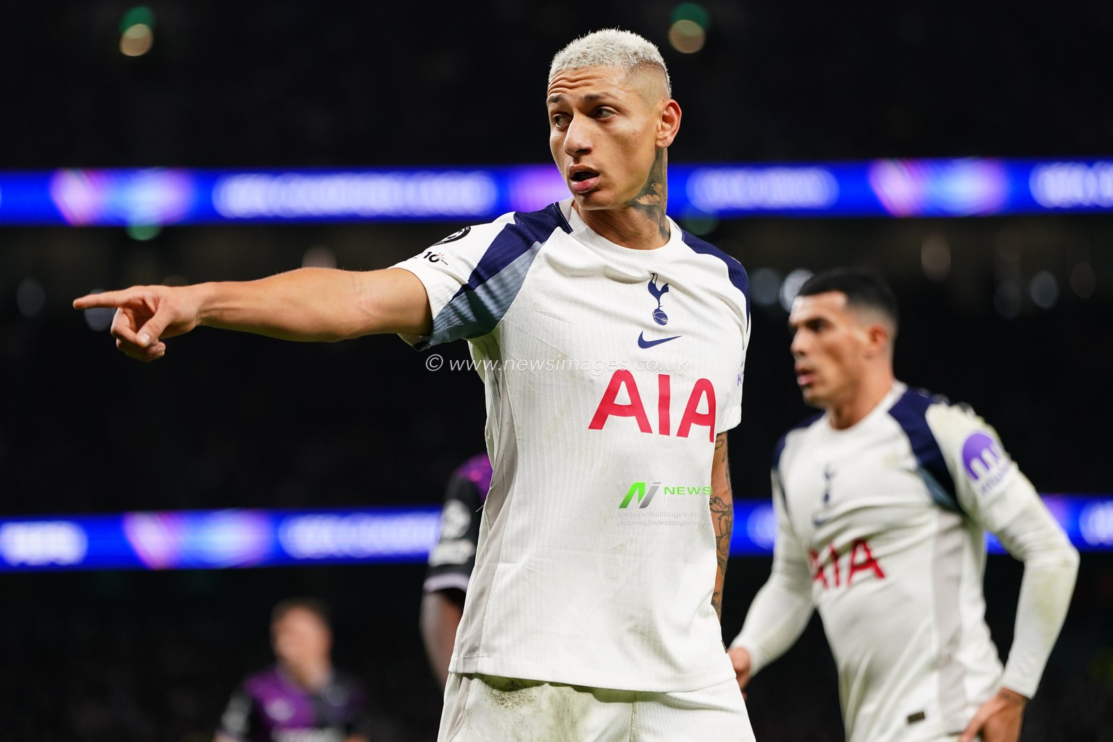 Richarlison of Tottenham Hotspur during the UEFA Champions League Matchday 6 of 8 Tottenham Hotspur vs Slavia Prague at Tottenham Hotspur Stadium, London, United Kingdom, 9th December 2025

(Photo by Harvey Murphy/News Images)

*** GER AUT SUI OUT ***