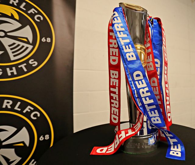 The Betfred Womens Super League Trophy before the Betfred Championship match York City Knights vs Featherstone Rovers at LNER Community Stadium, York, United Kingdom, 29th June 2025

(Photo by Sam Eaden/News Images)
