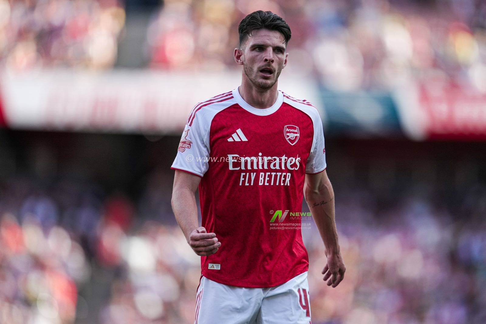 Declan Rice of Arsenal during the Pre-season friendly match Arsenal vs Athletic Bilbao at Emirates Stadium, London, United Kingdom, 9th August 2025

(Photo by Harvey Murphy/News Images)