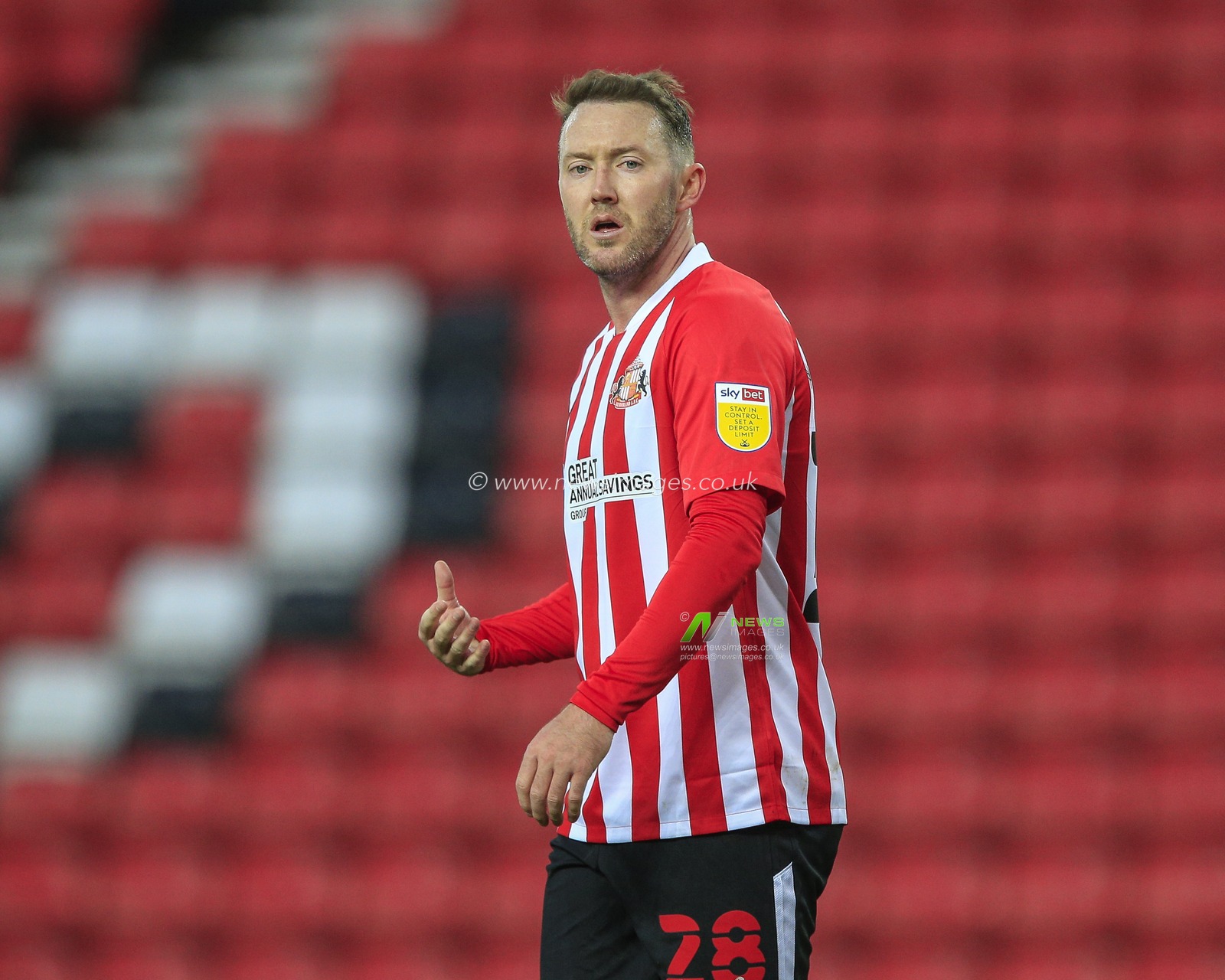 Aiden McGeady #28 of Sunderland during the game