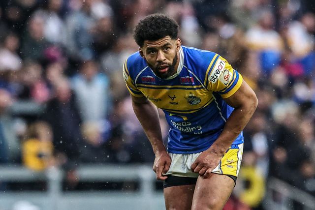 Kallum Watkins of Leeds Rhinos during the Betfred Super League Round 8 match Leeds Rhinos vs Huddersfield Giants at Headingley Stadium, Leeds, United Kingdom, 18th April 2025

(Photo by Alfie Cosgrove/News Images)