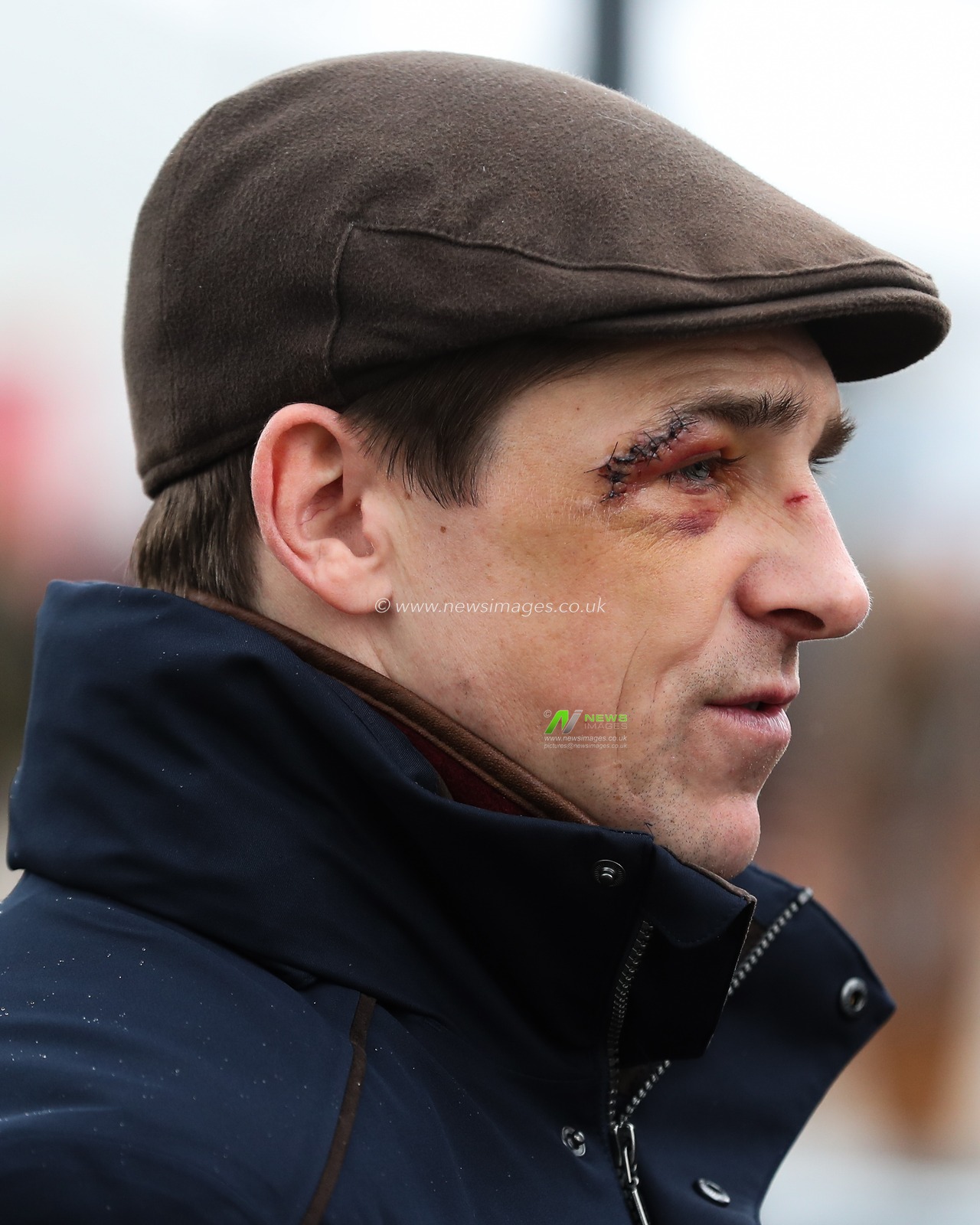 Harry Skelton talks to racegoers during the Cheltenham Festival 2025 St Patrickâ€™s Thursday at Cheltenham Racecourse, Cheltenham, United Kingdom, 13th March 2025

(Photo by Gareth Evans/News Images)