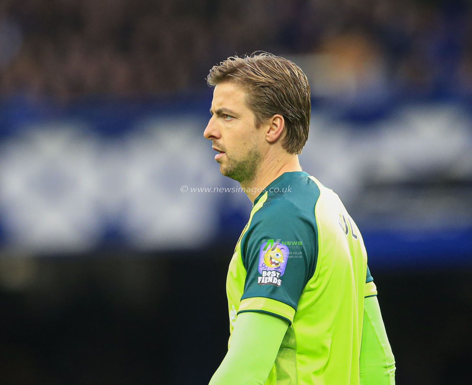 23rd November 2019, Goodison Park, Liverpool, England; Premier League, Everton v Norwich City : Tim Krul (1) of Norwich City

Credit: Conor Molloy/News Images
